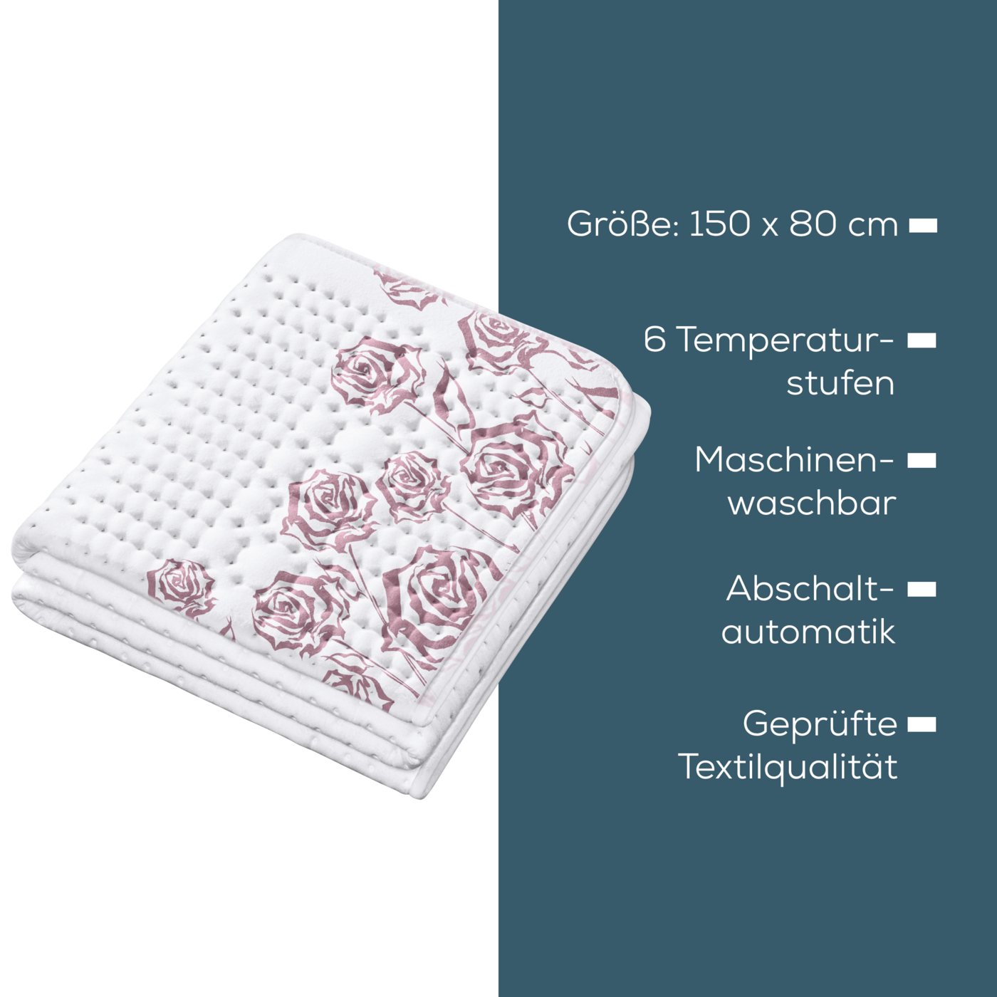 UB 75 Wärmeunterbett von Beurer-Wärmeunterbett mit Baumwoll-Oberfläche, 6 Temperaturstufen und Rückschaltautomatik