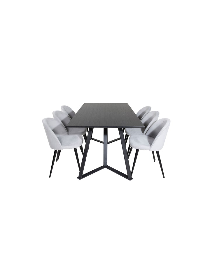 ebuy24 Essgruppe Marina 23 (7-teilig) Grau 90 x 180 cm günstig kaufen onesize