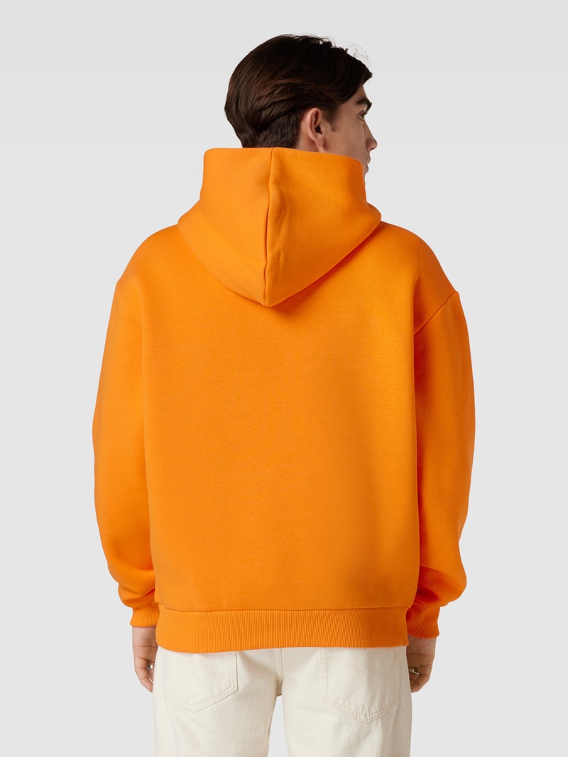 Hoodie mit Label-Print in orange