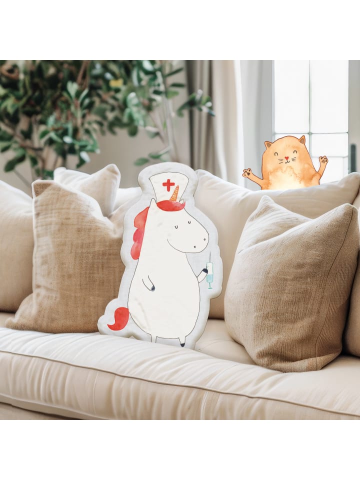 Mr. & Mrs. Panda Kissen Kuscheltier Einhorn Krankenschwester ohn... in Weiß günstig kaufen