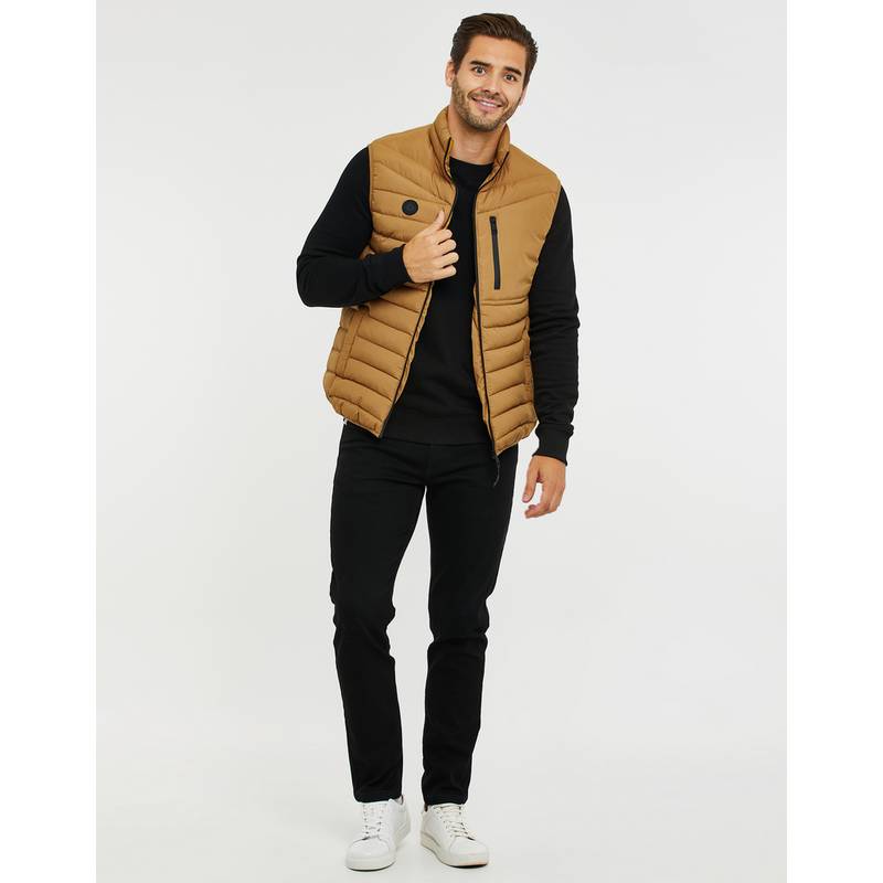 Threadbare THB Jacket Gilet Hunnigan Steppweste Herren