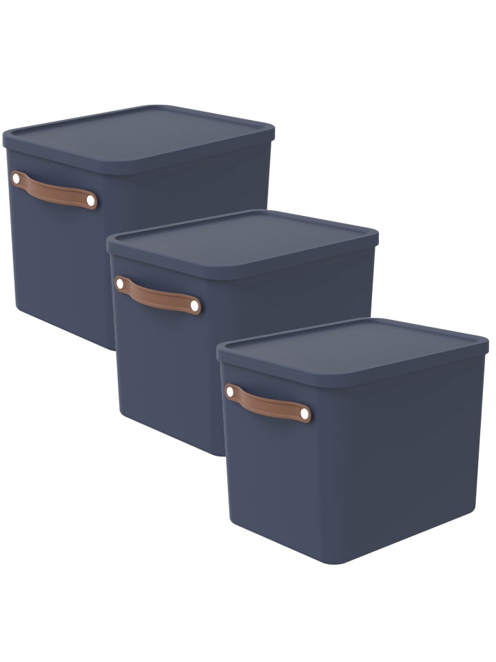 Rotho 3er-Set Aufbewahrungsbox Maloja 27l günstig kaufen onesize