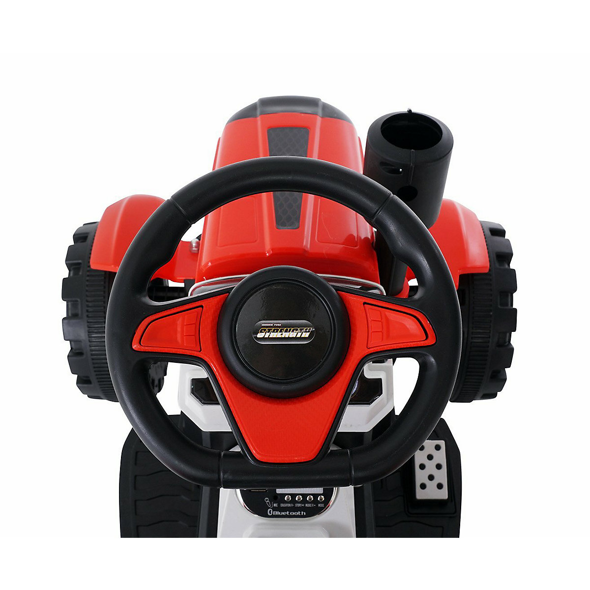 Kinder Elektroauto Traktor mit Anhänger - 2x25 Watt - Kinderauto mit Fernbedienung - Soundmodul