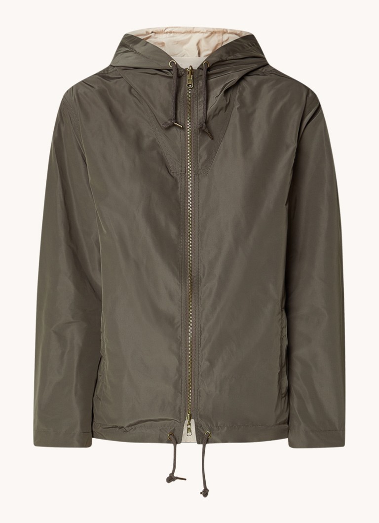 Gerard Darel Sarra reversible raincoat with hood and side pockets