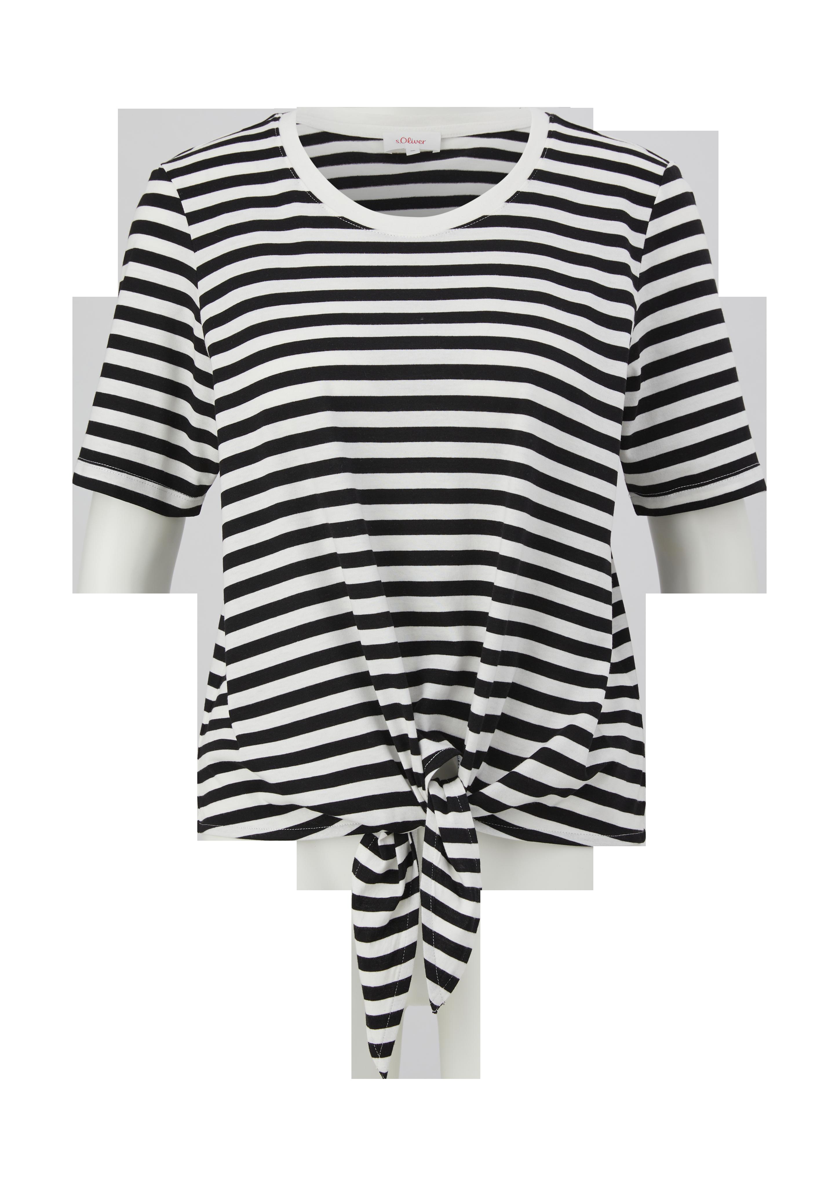 Streifenshirt mit Knoten-Detail  2130318-99G9