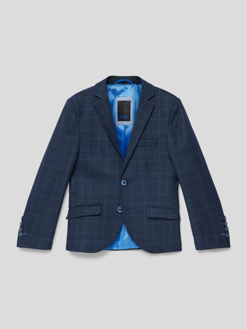 Blazer mit Karo-Muster in marineblau