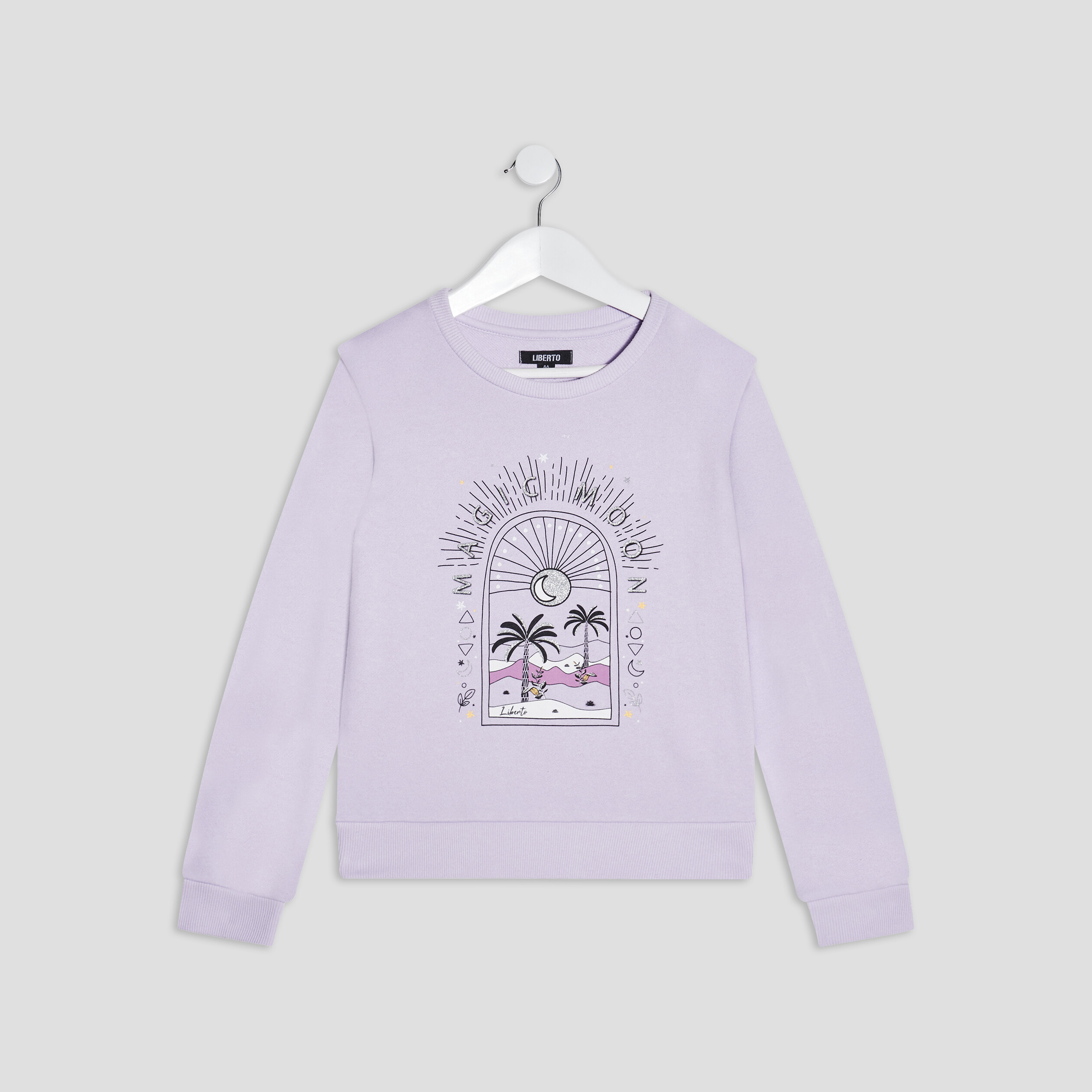 Sweat manches longues violet clair fille | La Halle