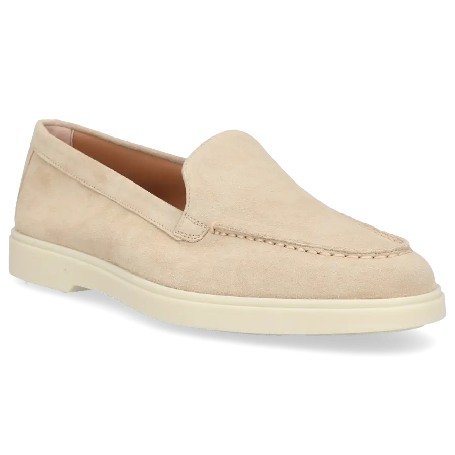 Santoni - Loafer 58856 Veloursleder - beige