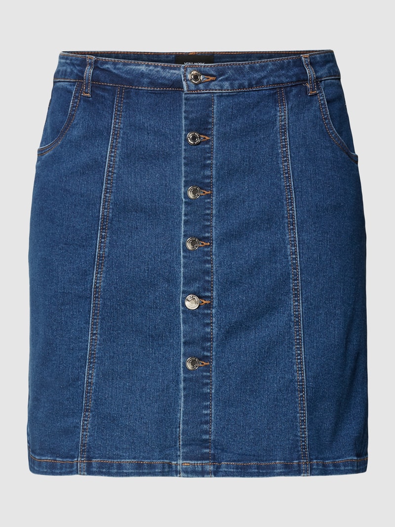 PLUS SIZE Jeansrock mit Knopfleiste Modell 'PETRA' in jeans