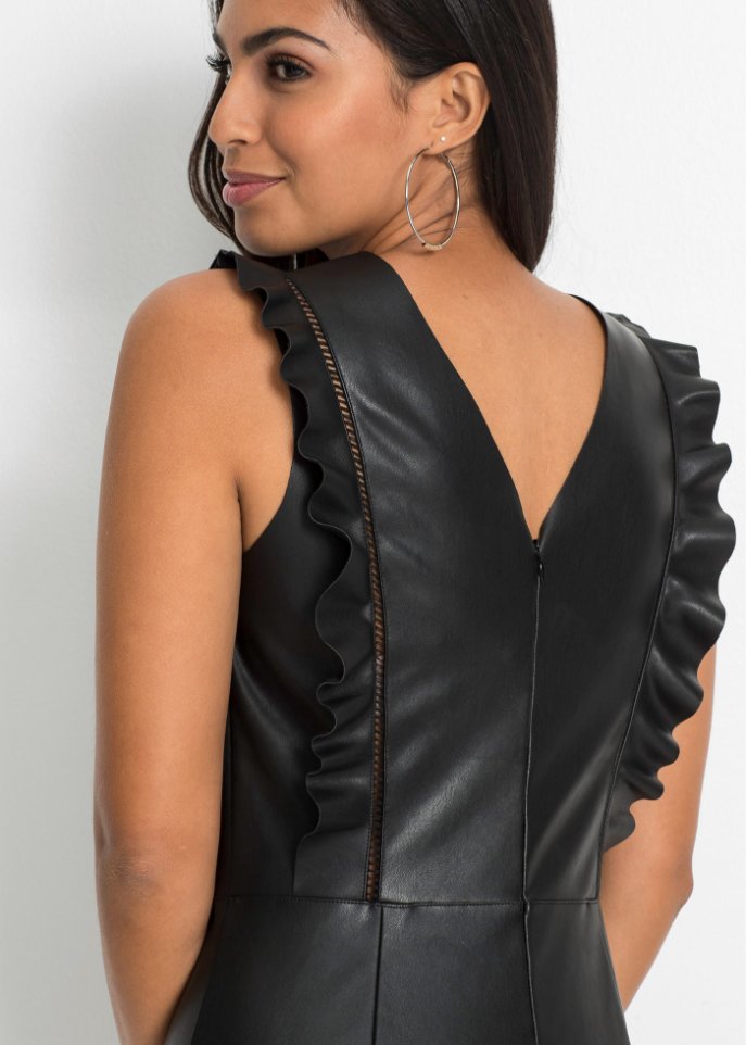 Lederimitat-Kleid