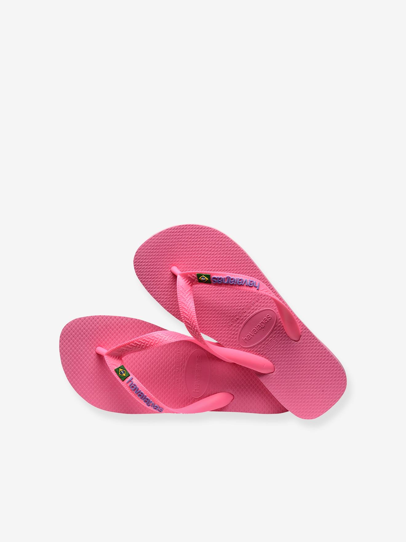 Tongs enfant Brasil logo HAVAÏANAS marine/weiß