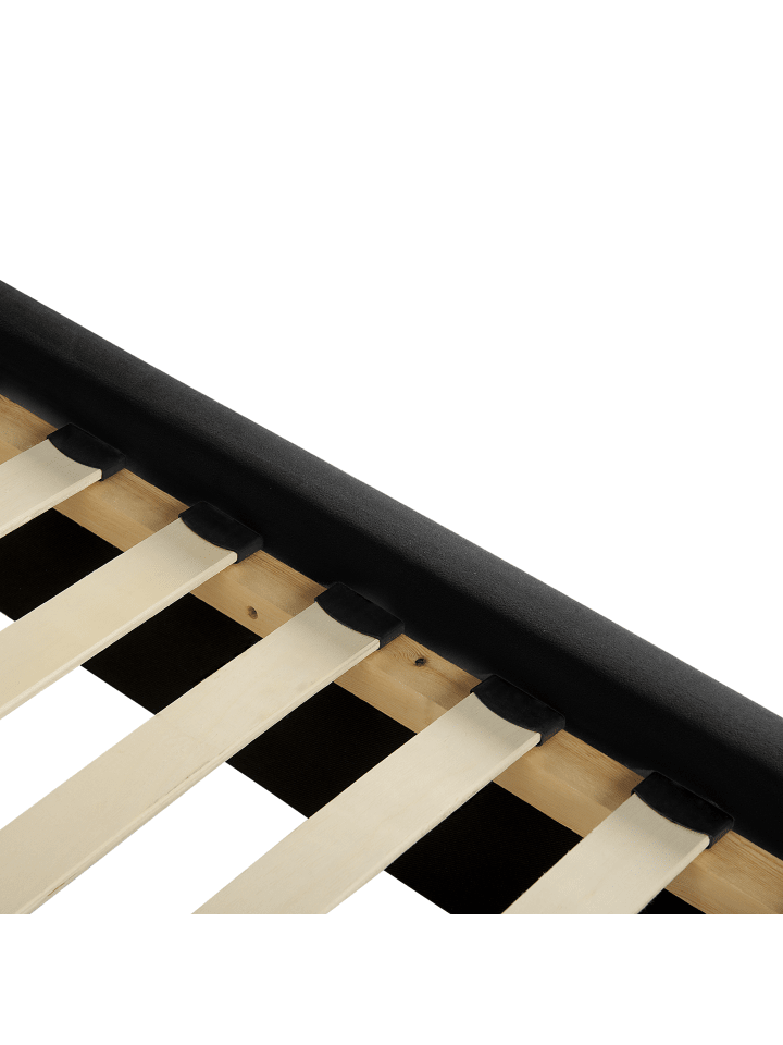 Beliani Doppelbett AYETTE in Schwarz - (W) 205 x (H) 154 x (L) 215 cm günstig kaufen onesize