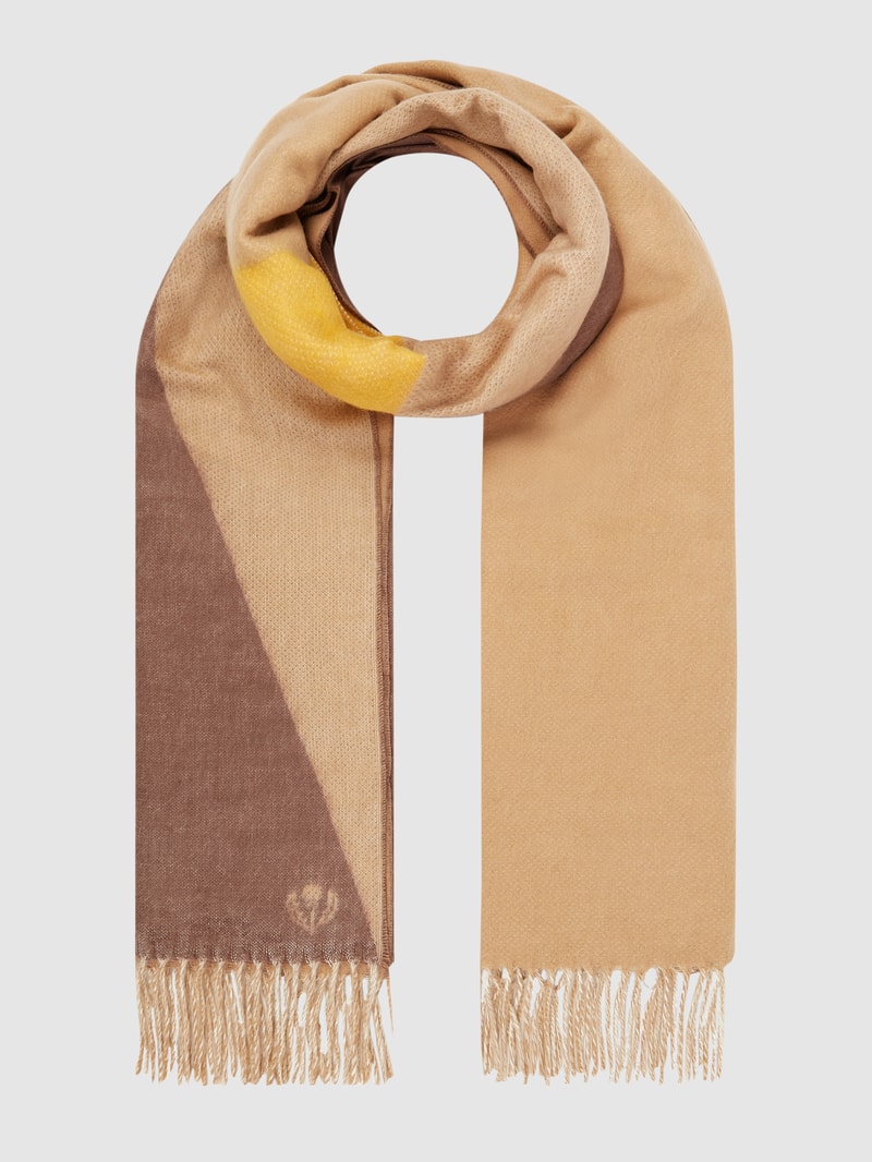 Schal mit Fransen in camel