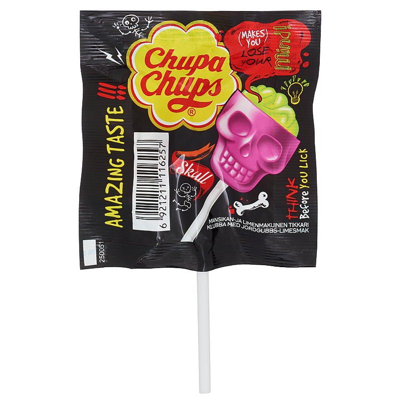 Chupa chups 3D 20 g skull kjærlighet