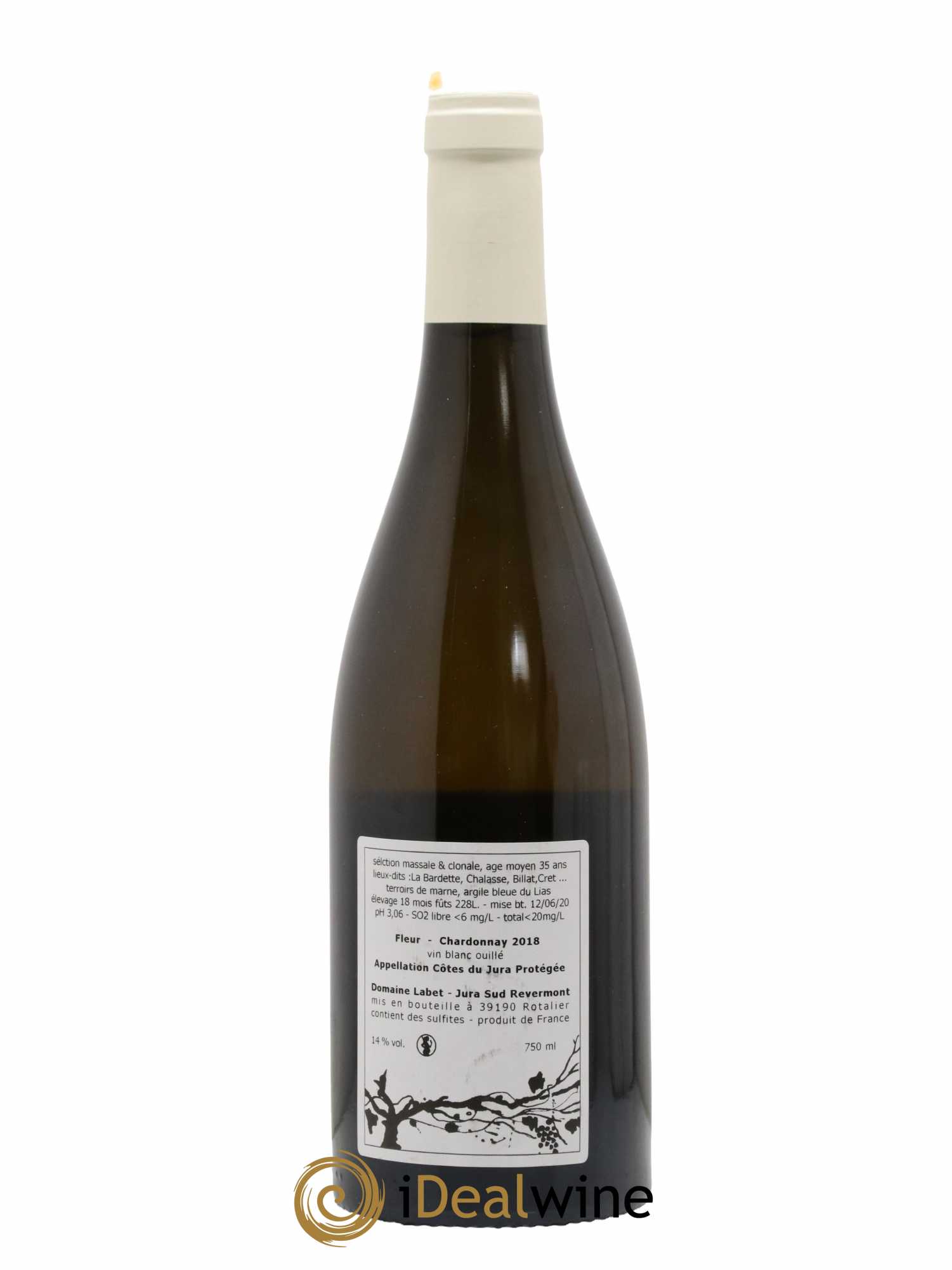 Côtes du Jura Chardonnay Fleur Labet (Domaine)  2018 - Lot de 1 Bouteille