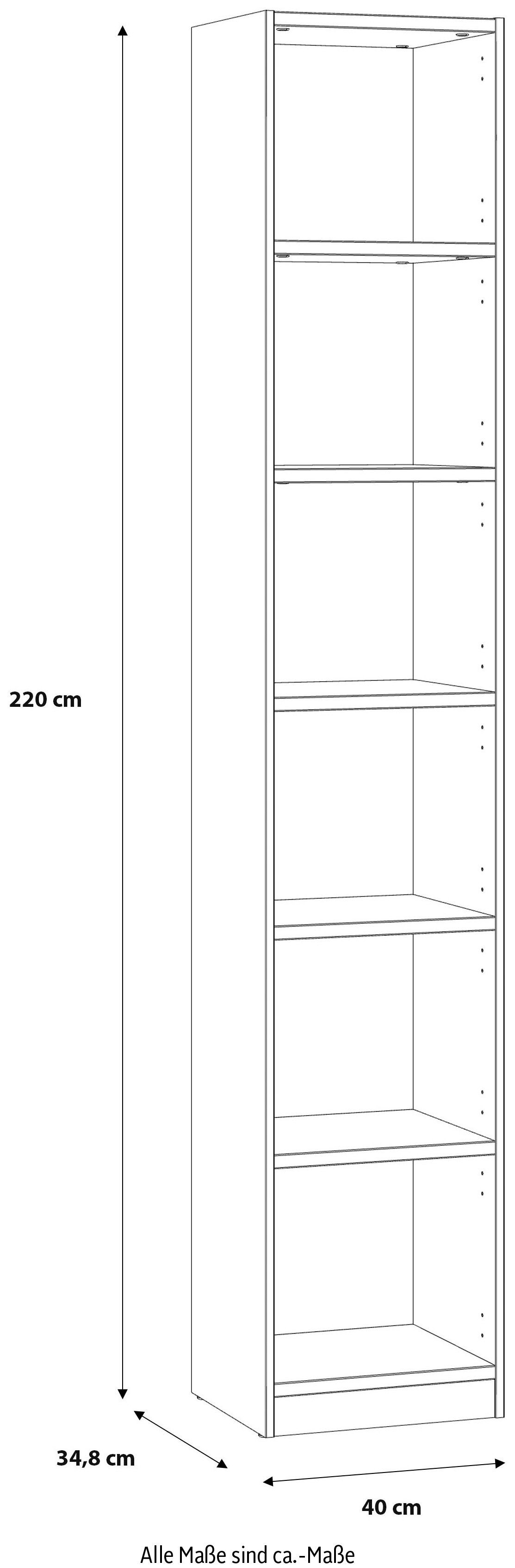 FORTE Aktenregal, Bücherregal, Höhe 220 cm