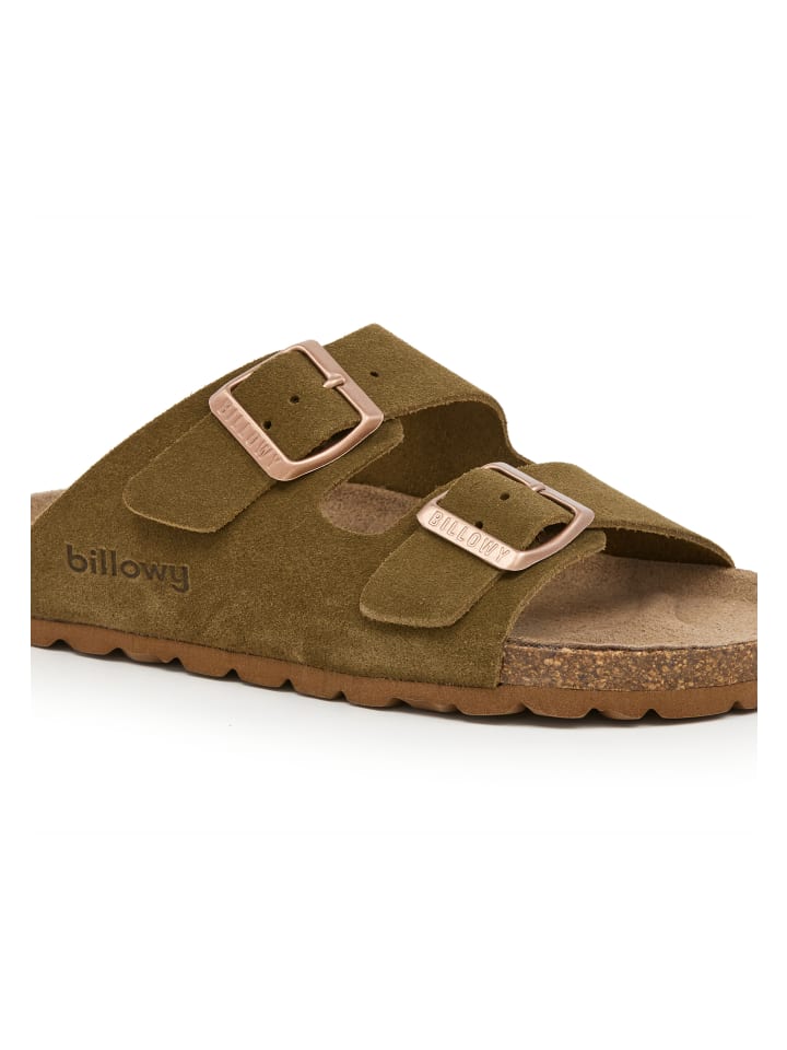 billowy Pantoletten  in khaki günstig kaufen