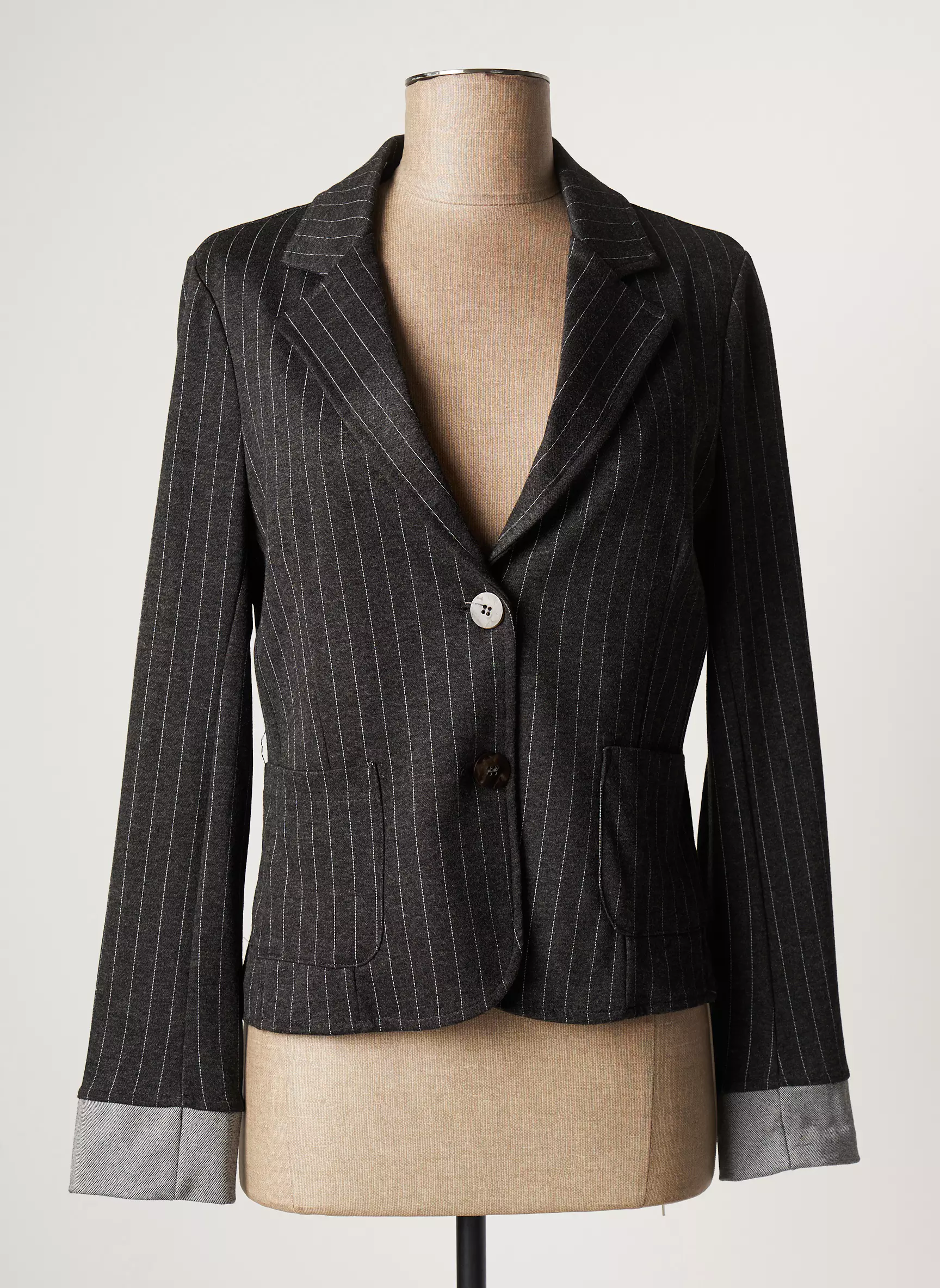 Quatre Vingt Jours Blazers Femme couleur gris