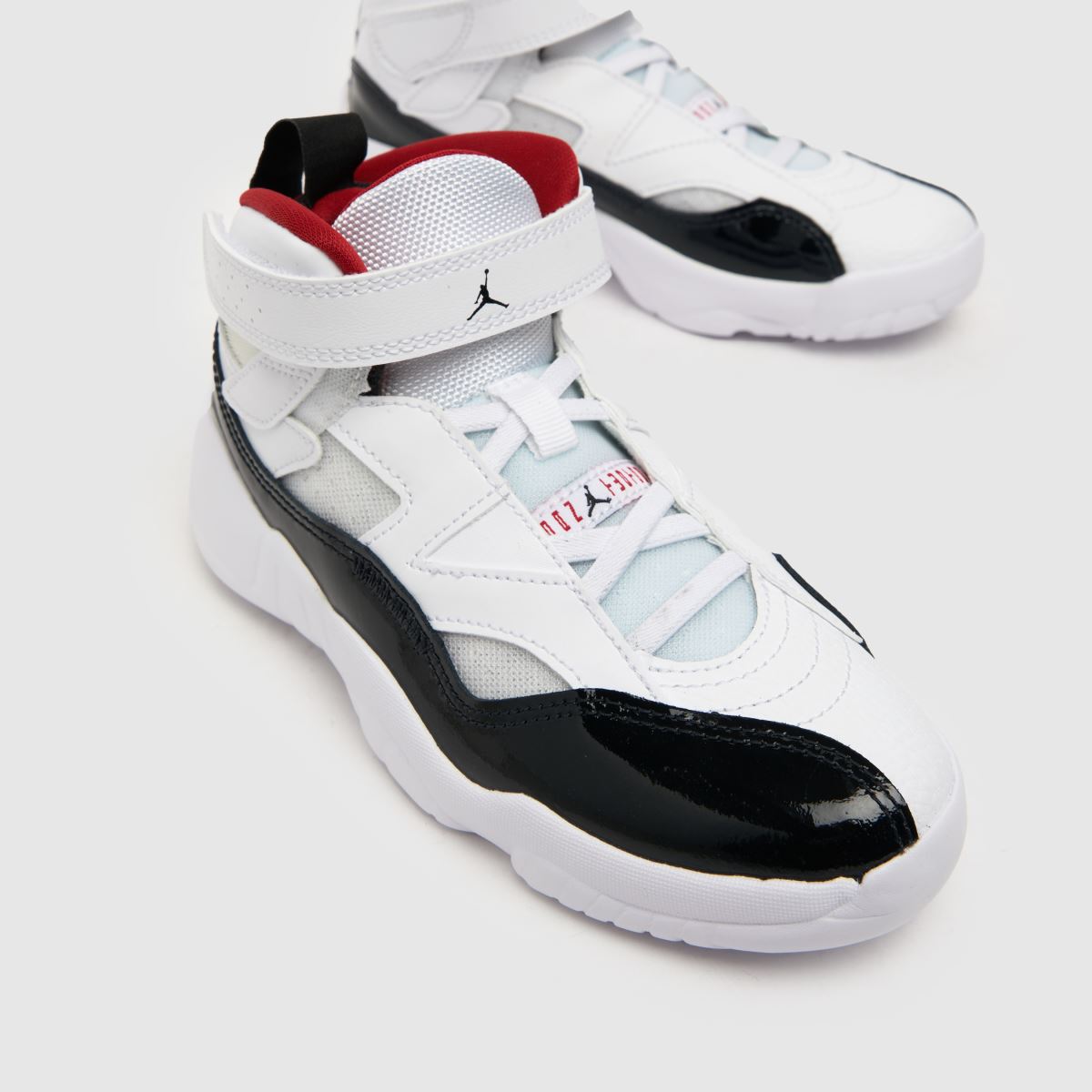 Nike vita & röda Jumpman Two Trey Junior-sneakers
