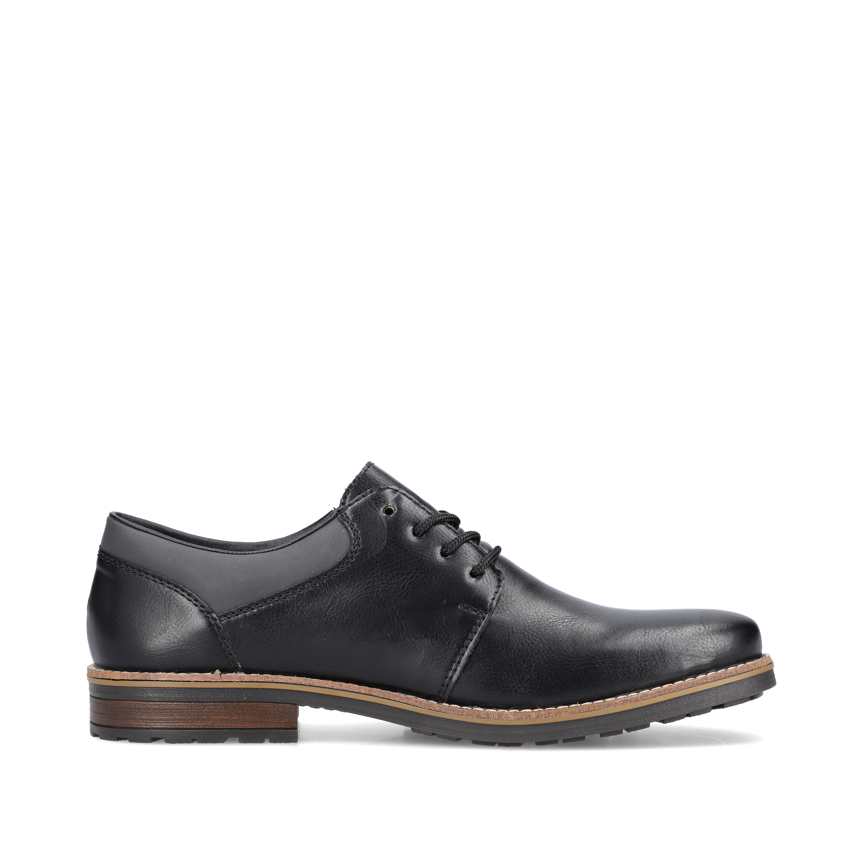 Rieker Herren Schnürschuhe glanzschwarz
