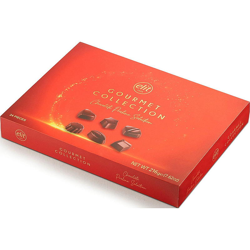 Gourmet Collection konfekt 216 g rød boks