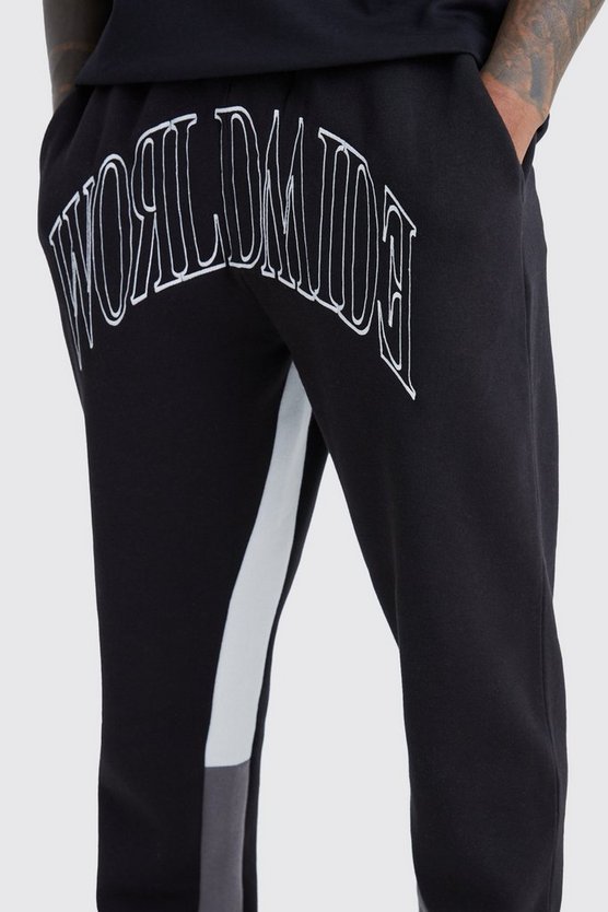 Worldwide Jogginghose mit Kontrast-Naht