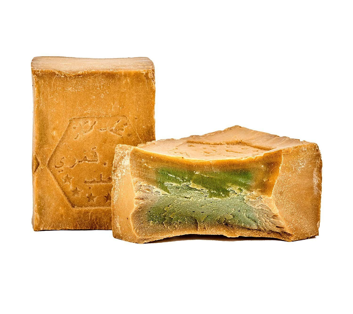 Carenesse Seifen-Set Original Aleppo Seife 5 x 200 g, 55% Lorbeeröl & 45% Olivenöl, Alepposeife, Aleppo-Seife, Lorbeerölseife, Olivenölseife, Duschseife