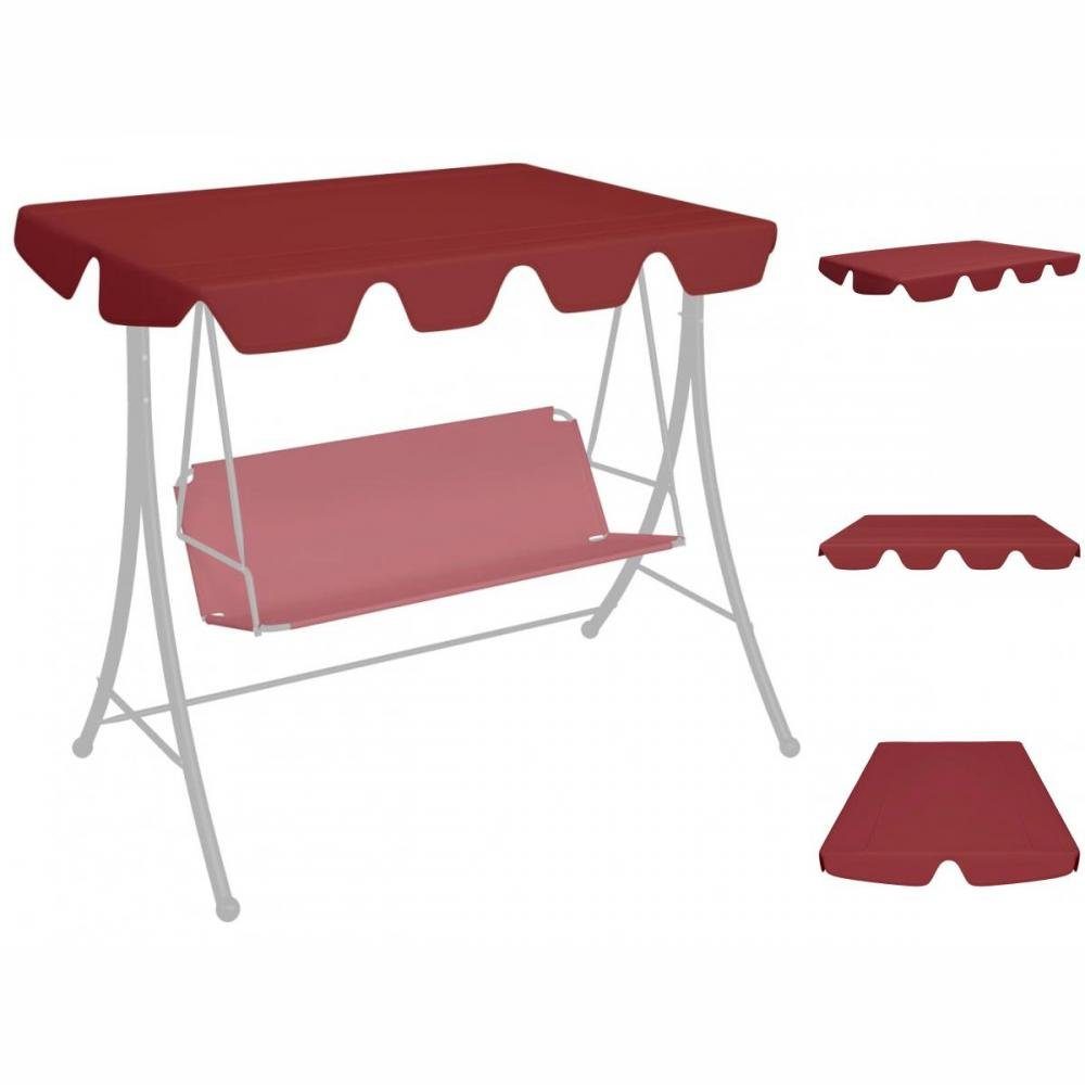 vidaXL Hollywoodschaukel Ersatzdach Stoff für Hollywoodschaukel Weinrot 150 130x70 105 cm Vol