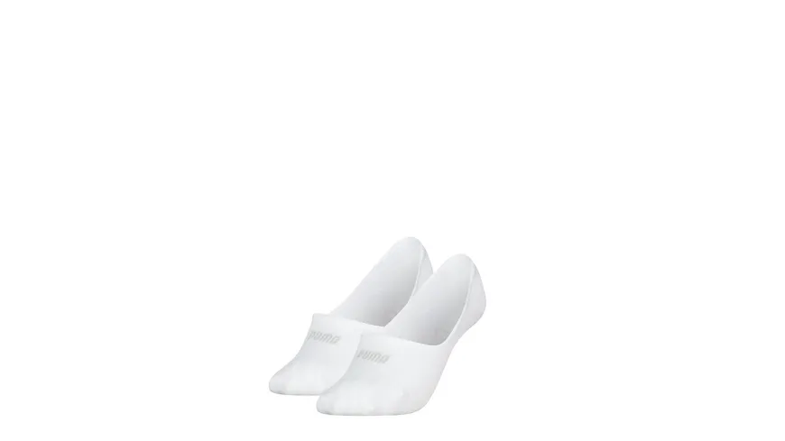 PUMA Damen Füßlinge Mesh Footie 2er Pack weiß