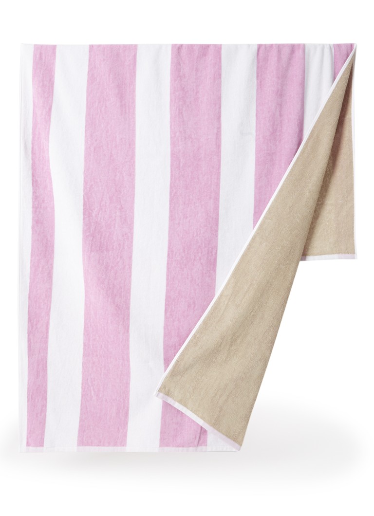 de Bijenkorf Home Stripes organiskās kokvilnas pludmales dvielis 100 x 180 cm