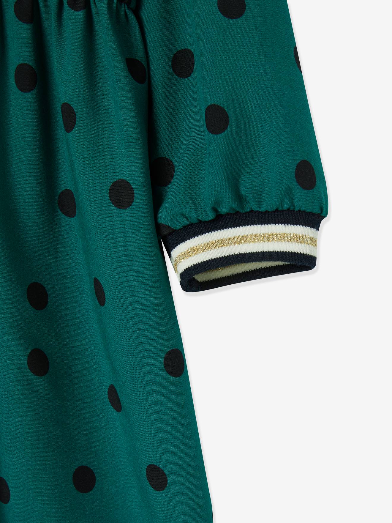 Robe à pois fille sapin imprimé