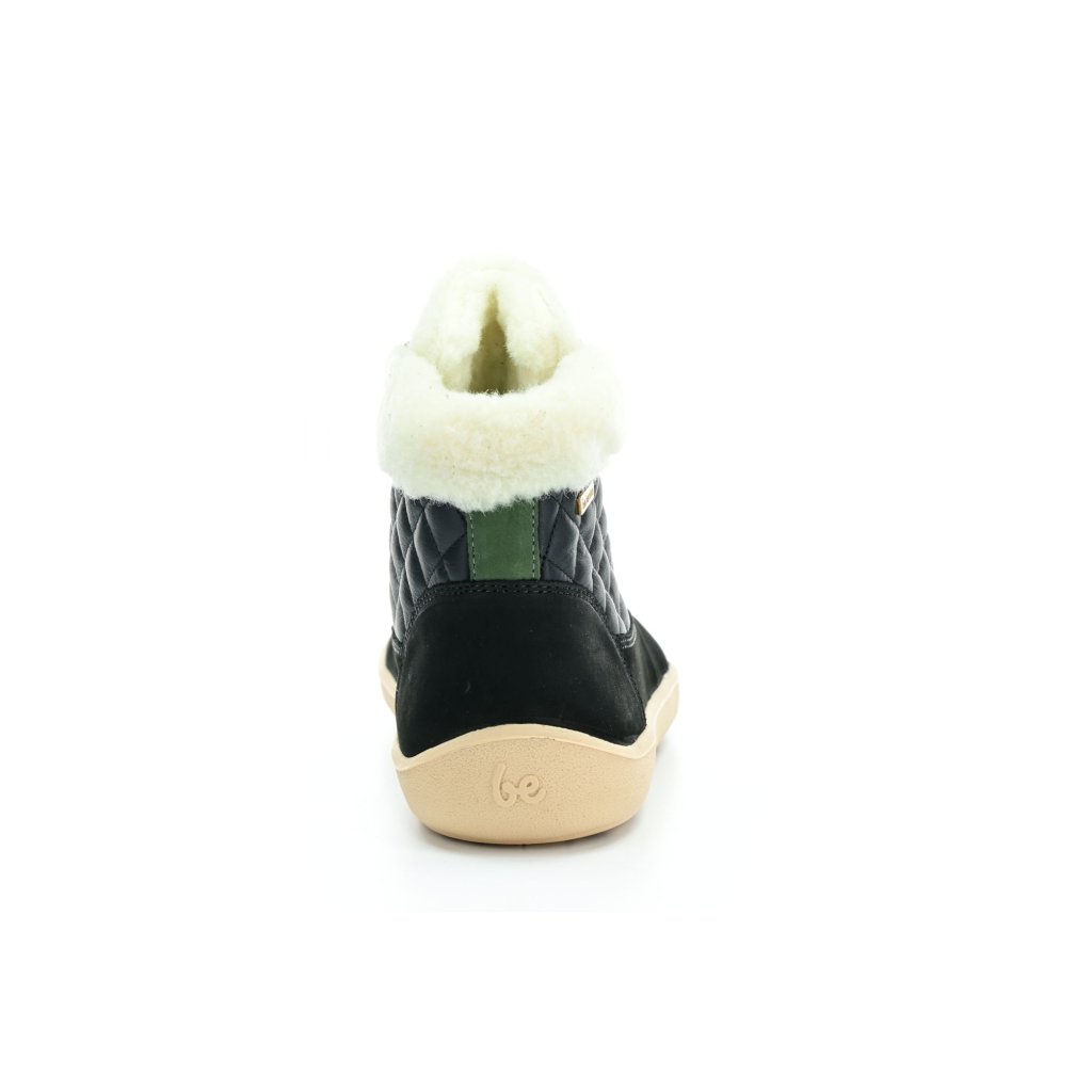Be Lenka Olivia Black & Dark Green grüne Winterbarfußschuhe