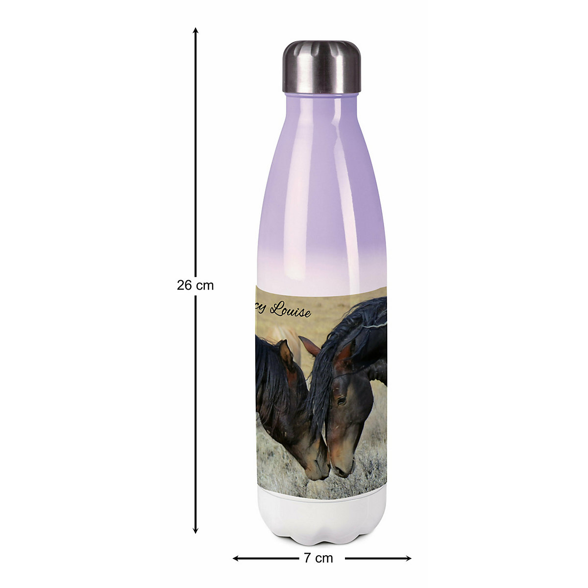 Edelstahl Kinder Thermoflasche / Trinkflasche bunt Paint Horses Spülmaschinenfest, Auslaufsicher, Bruchfest, Doppelwandig, Für Heißgetränke geeignet, Mit Deckel, Isoliert