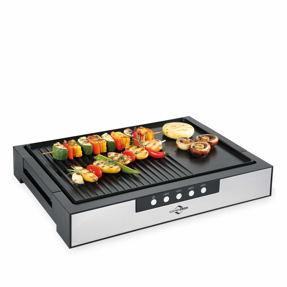 Tischgrill Style silberfarben/