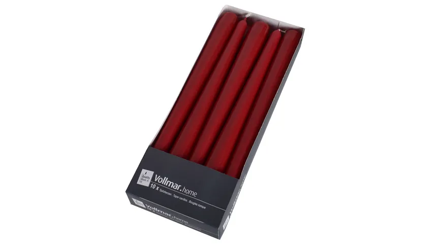 Vollmar Spitzkerzen 24cm 10er Pack bordeaux