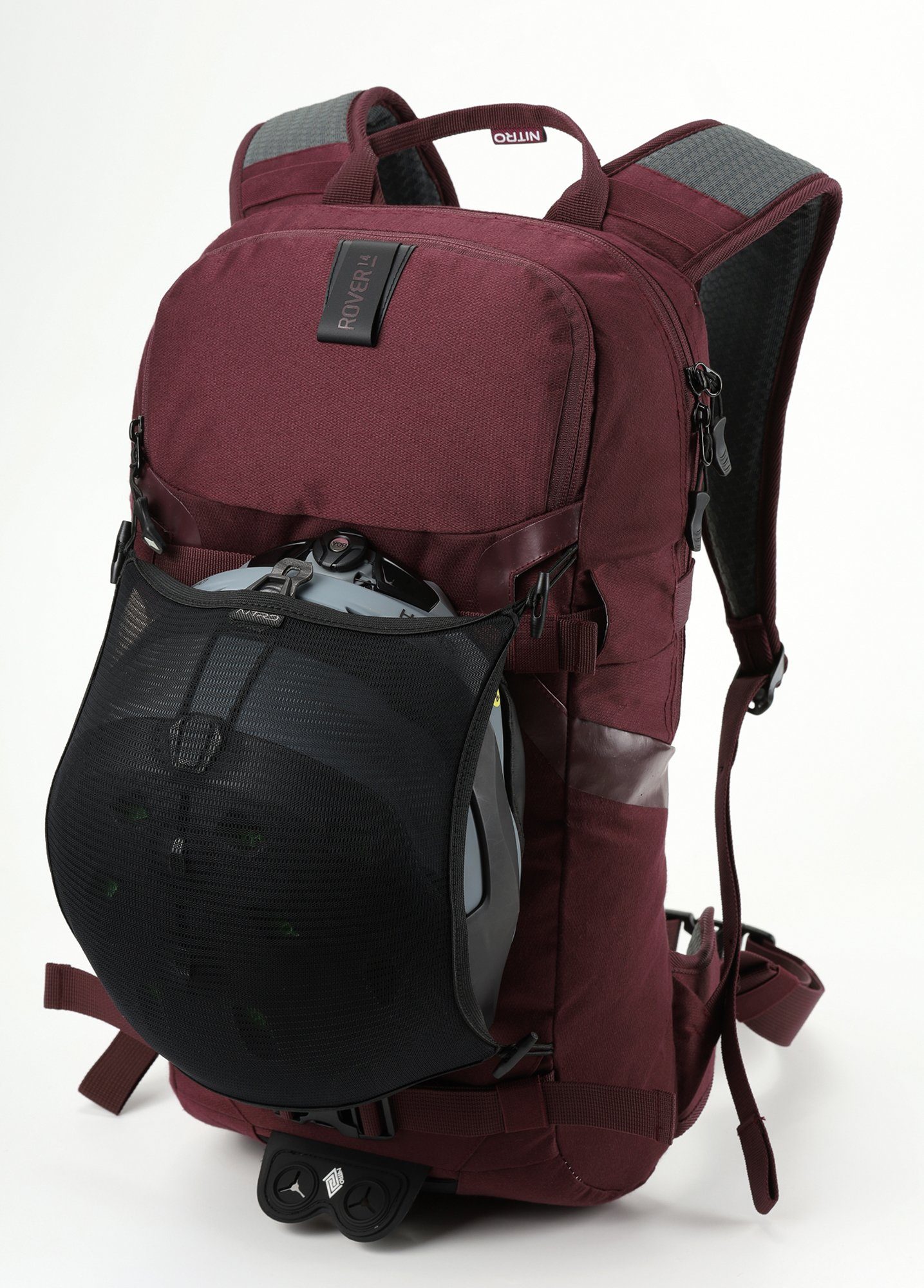 NITRO Trekkingrucksack Rover 14, Wine, speziell für den Wintersport konzipiert