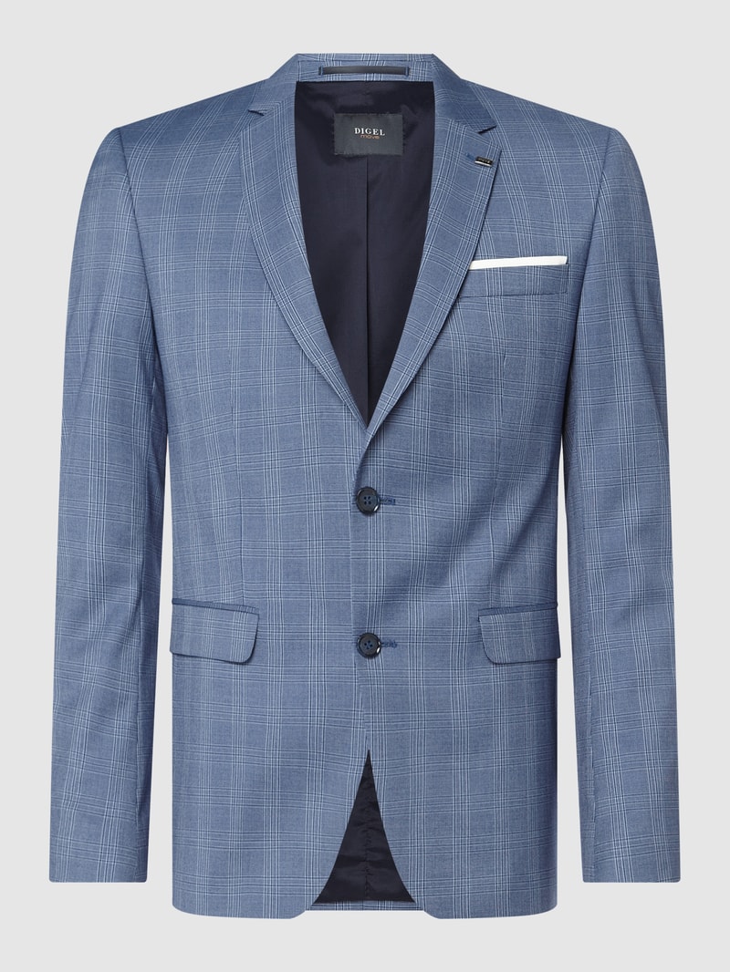 Extra Slim Fit 2-Knopf-Sakko mit Stretch-Anteil Modell 'Nate' in royalblau