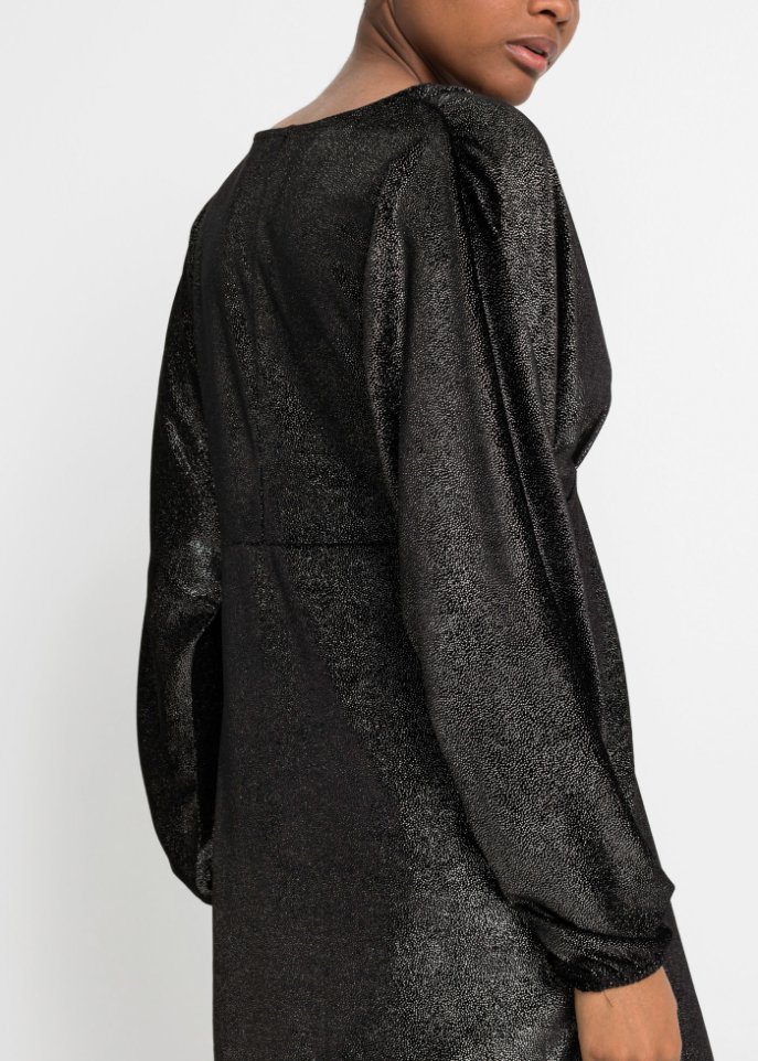 Glitzer Kleid aus Samt mit tiefem V-Ausschnitt