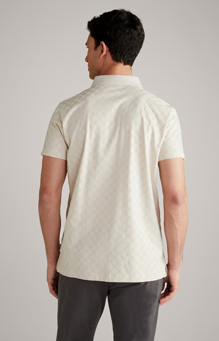 Cornflower Poloshirt Pancrazio in Offwhite