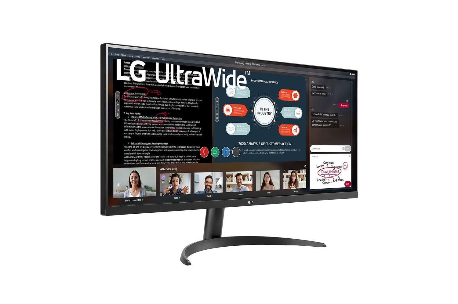 LG 34WP500-B Gaming-Monitor (86.7 cm/34 