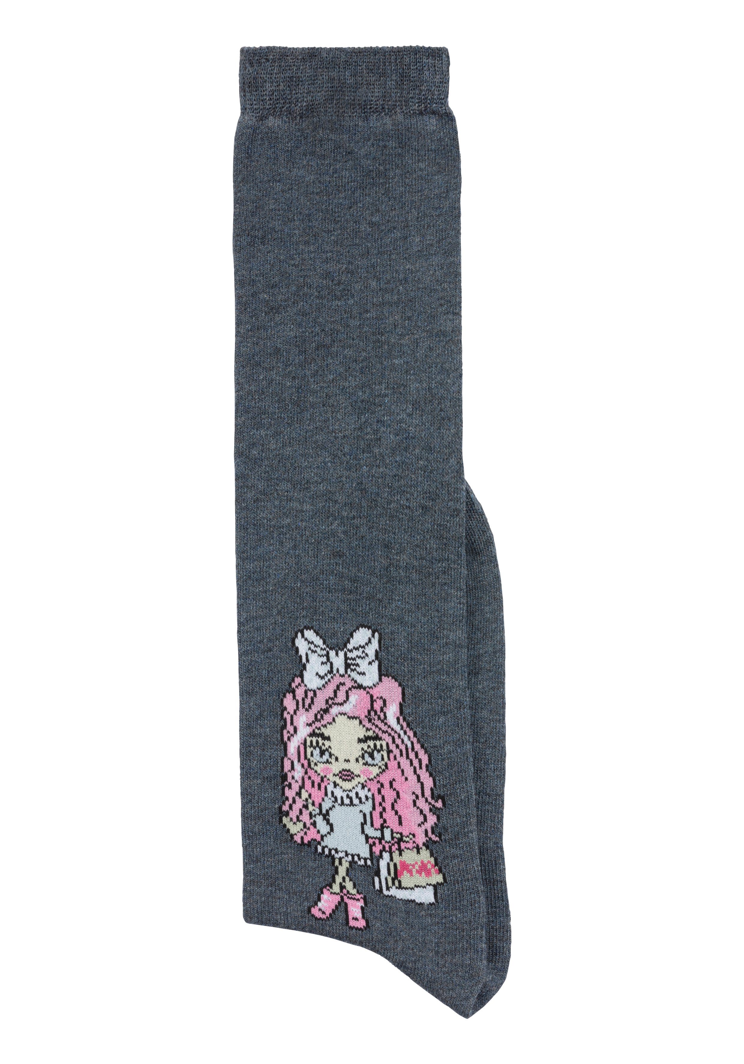H.I.S Kniestrümpfe (5-Paar) mit eingestricktem Motiv
