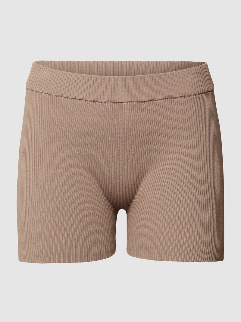 Shorts mit Rippenstruktur in schlamm