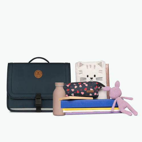 Discover Small Reykjavik navy blue schoolbag