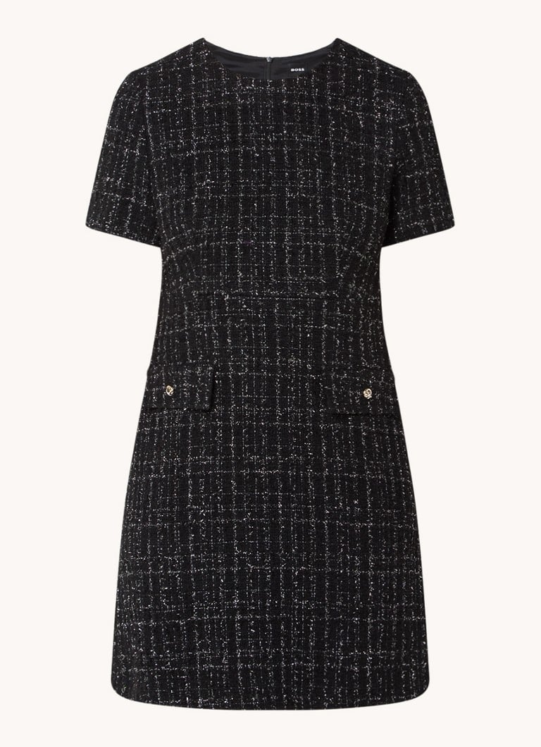Rochie scurtă din tweed de la HUGO BOSS