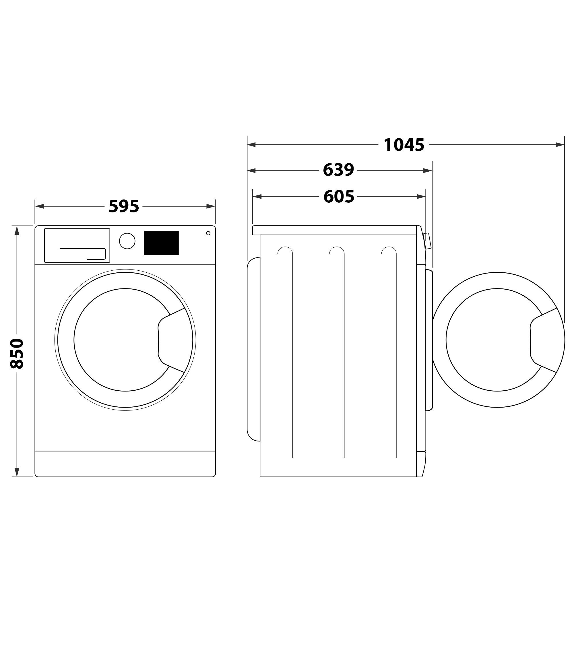 BAUKNECHT Waschmaschine W10 W6400 A, 10 kg, 1400 U/min, AutoClean, Mehrfachwasserschutz+, Inverter-Motor