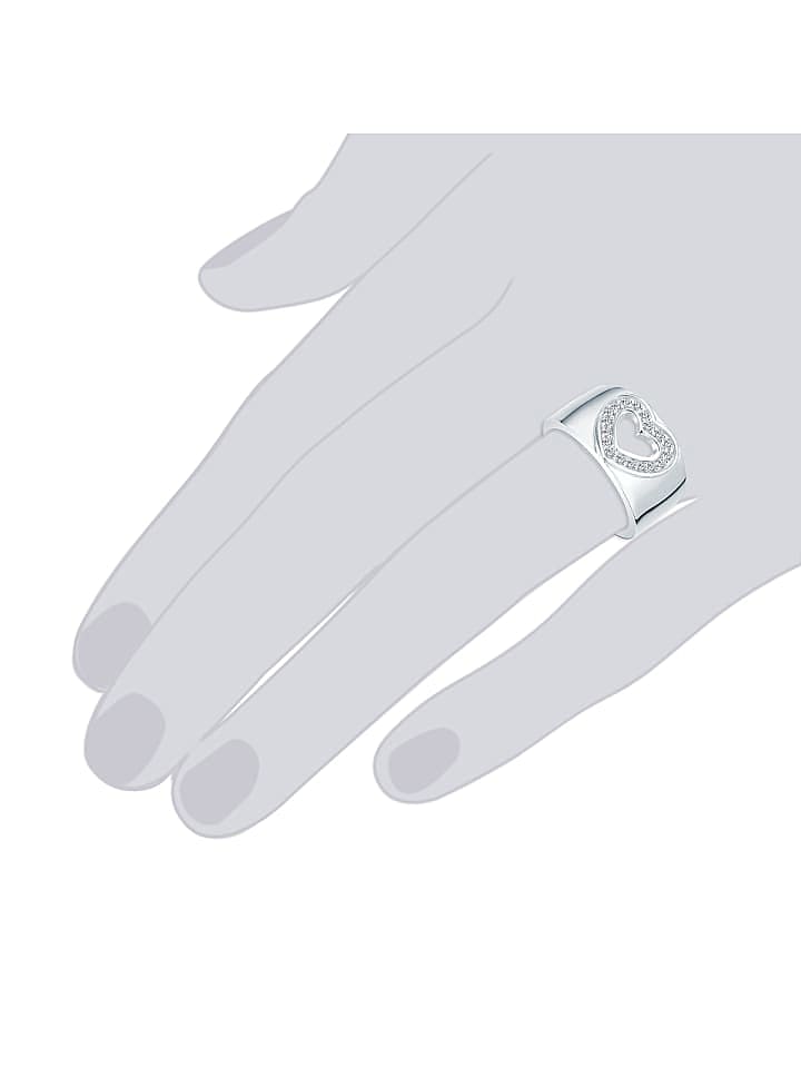 Rafaela Donata Ring Sterling Silber Zirkonia weiß in silber günstig kaufen 56
