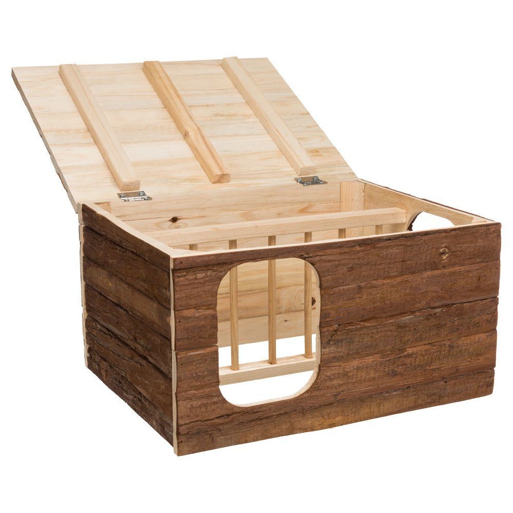 TRIXIE Kleintierhaus Natural Living HHilke tegrierter Heuraufe