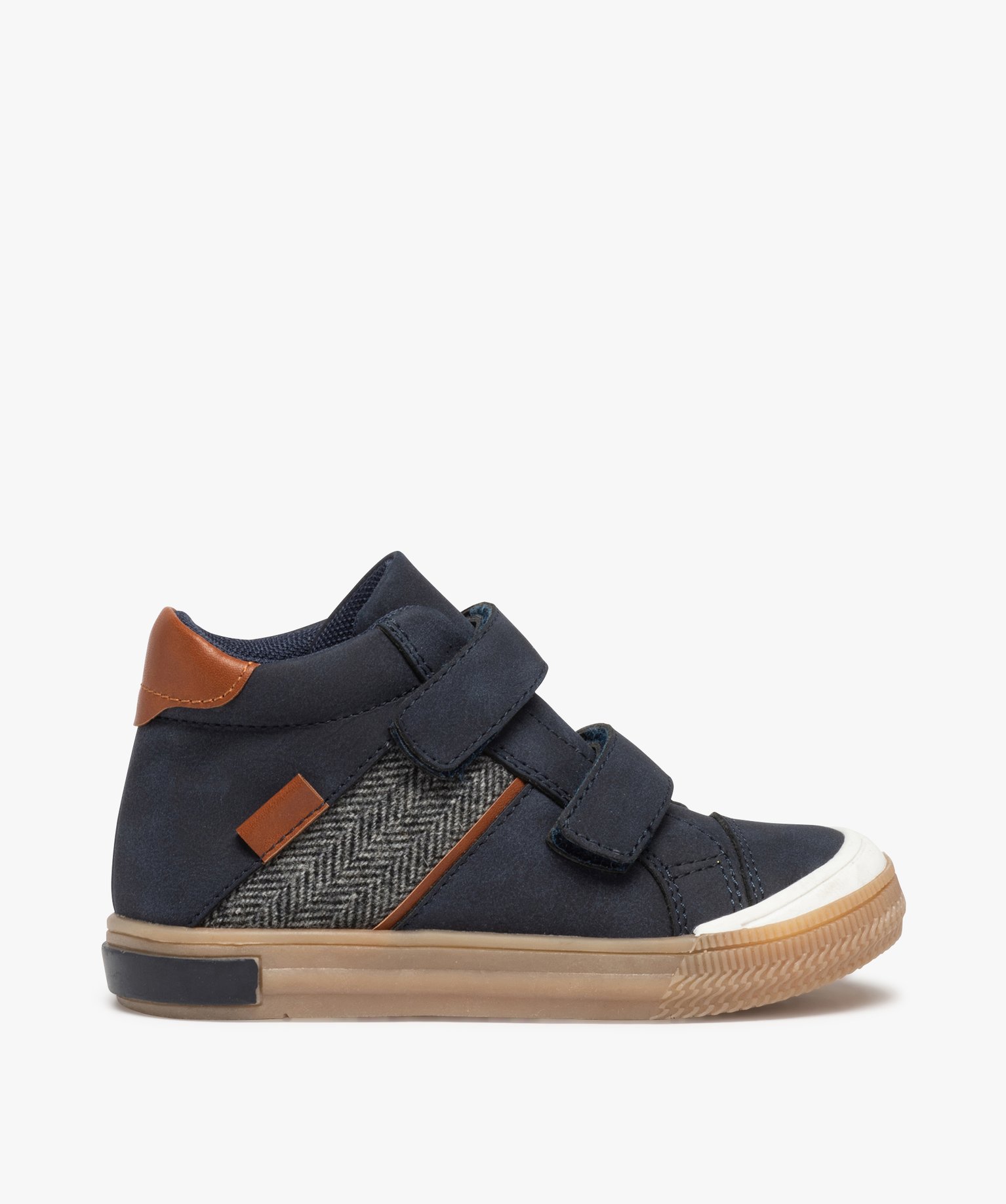 Baskets Garçon mid-cut à scratch style casual marine | GEMO