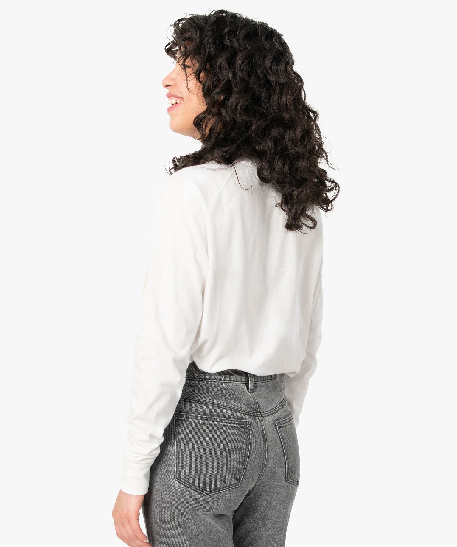 Tee-shirt femme à manches longues avec inscription – Camp... ecru | GEMO