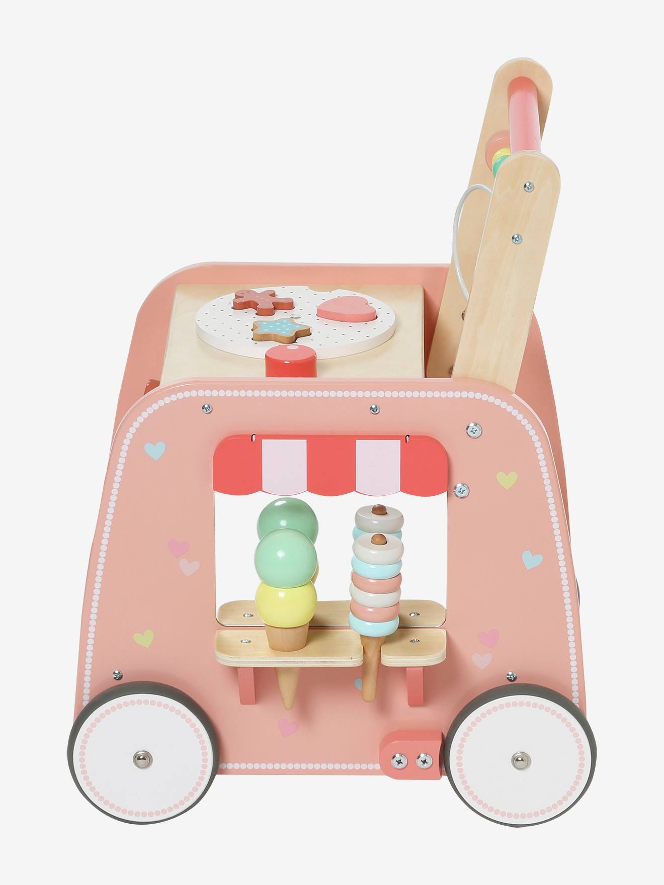 Vertbaudet Baby Activity-Lauflernwagen KLEINE PATISSERIE, Holz FSC - natur
